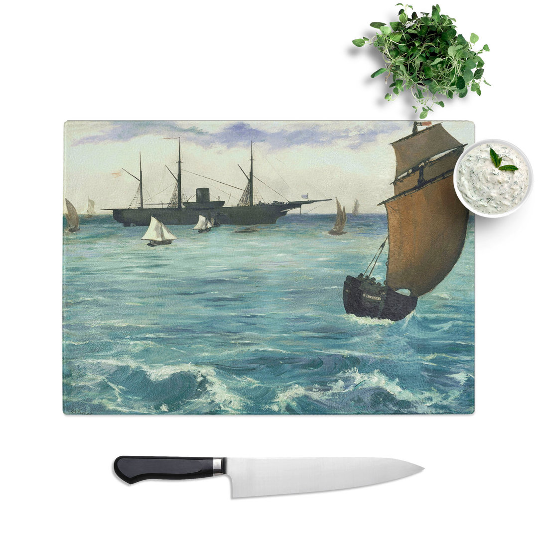 The Kearsarge at Boulogne by Edouard Manet Chopping Board
