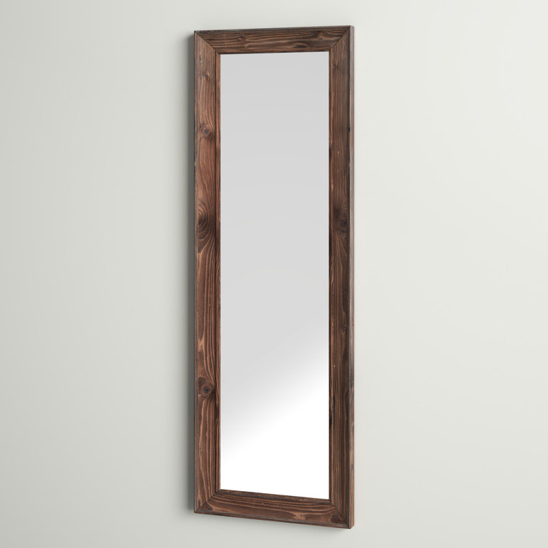 Miroir mural autoportant Arejas, Bois rayé, 64 po x 21 po