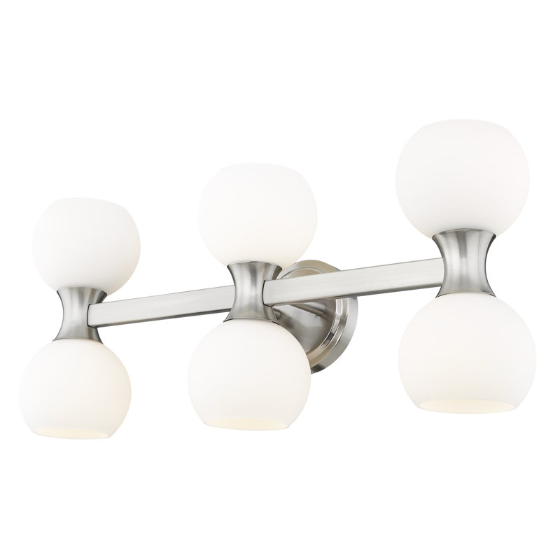 Éclairage pour meuble-lavabo à 6 lumières Morison, Nickel brossé