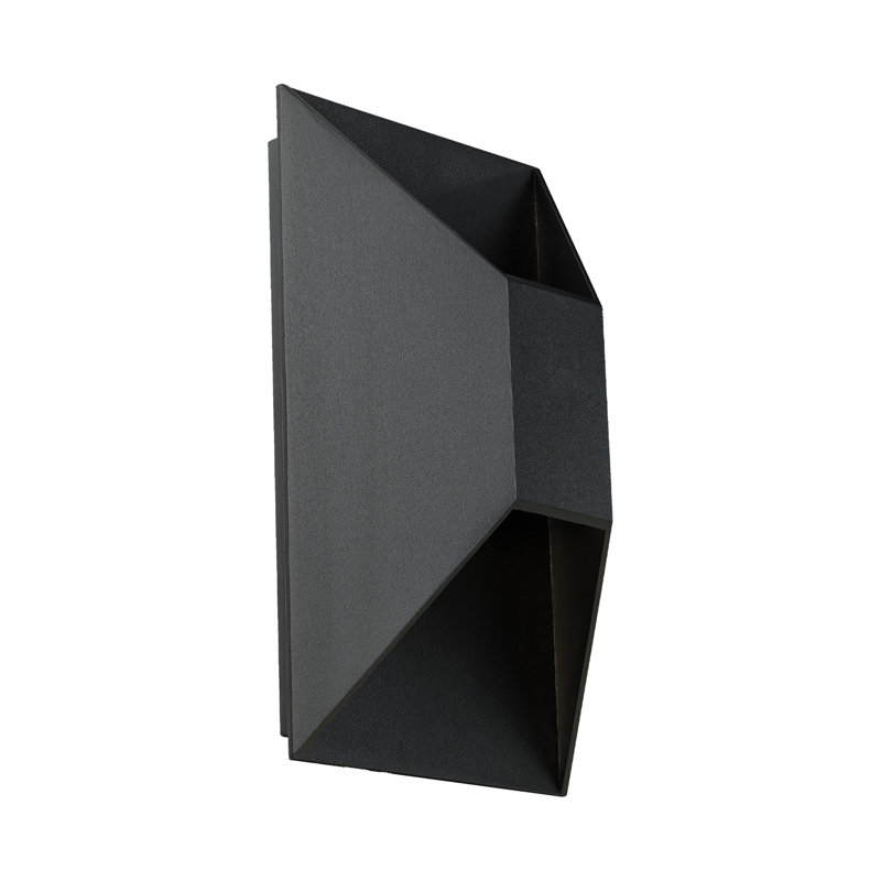Applique murale encastrée à intensité variable à 2 lumières DEL Maglev, Noir mat, 3500K, H 10 po x l 5,5 po x P 3,625 po