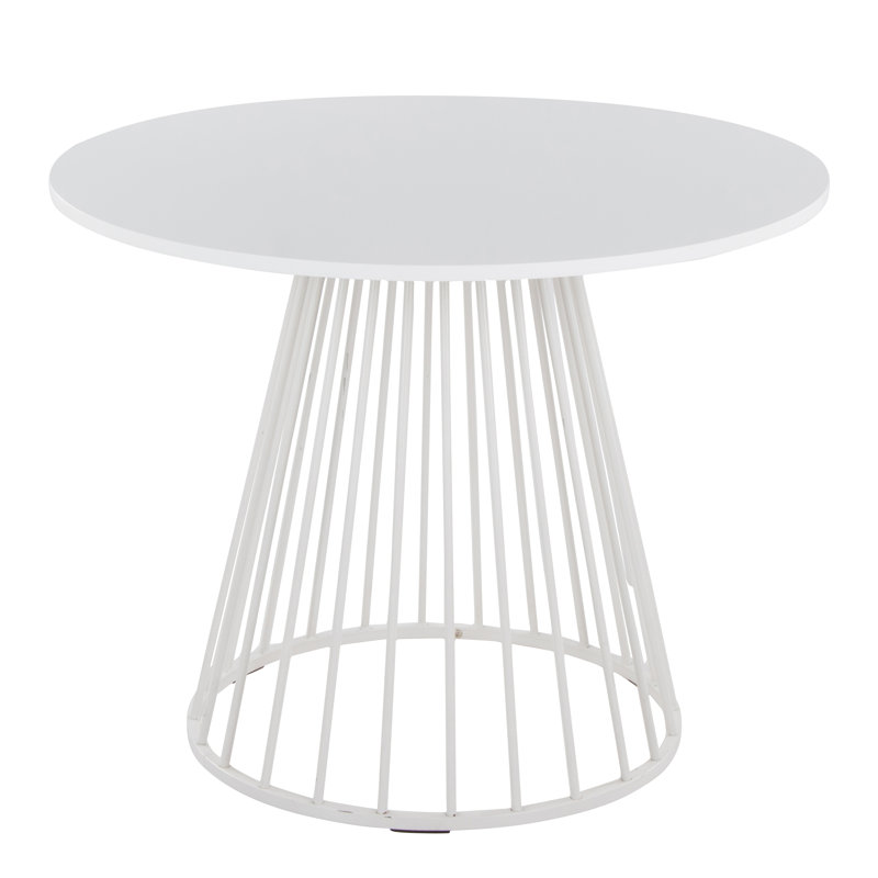 Table de salle à manger Canary Margaret-Beres, Blanc, Blanc