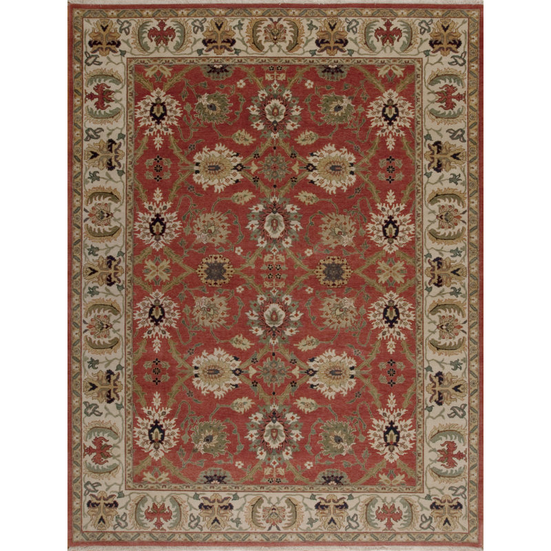 Mahal Hand Knotted Wool Area Rug, Rectangle 12' x 15'