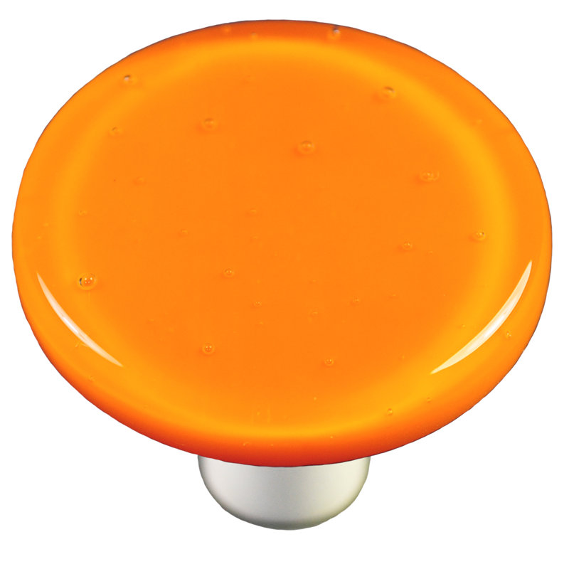 Poignée champignon de 1,5 po de diamètre Solids, Noir, Orange citrouille