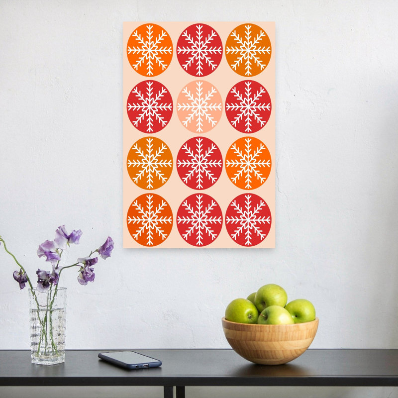 Motif de flocons de neige de vacances, 24" H x 16" W