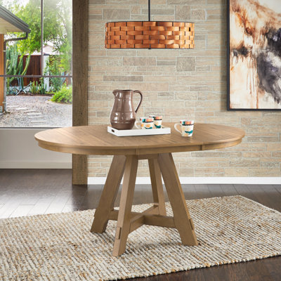 Table de salle à manger extensible ronde en bois Cipolla - 42 à 60 po