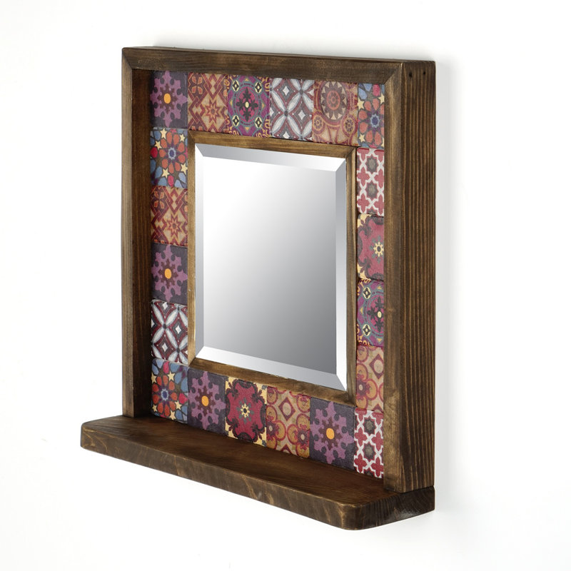 Wood Flat Wall Mirror