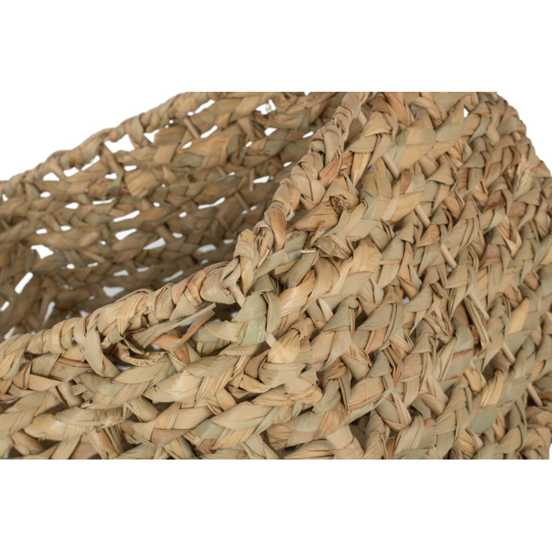 World Menagerie Wicker Thatch Grass Storage Basket, 22.5cm H x 44cm W x 31cm D