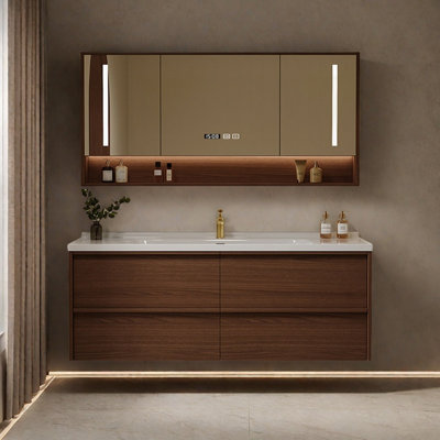 Minimalist retro style bathroom cabinet