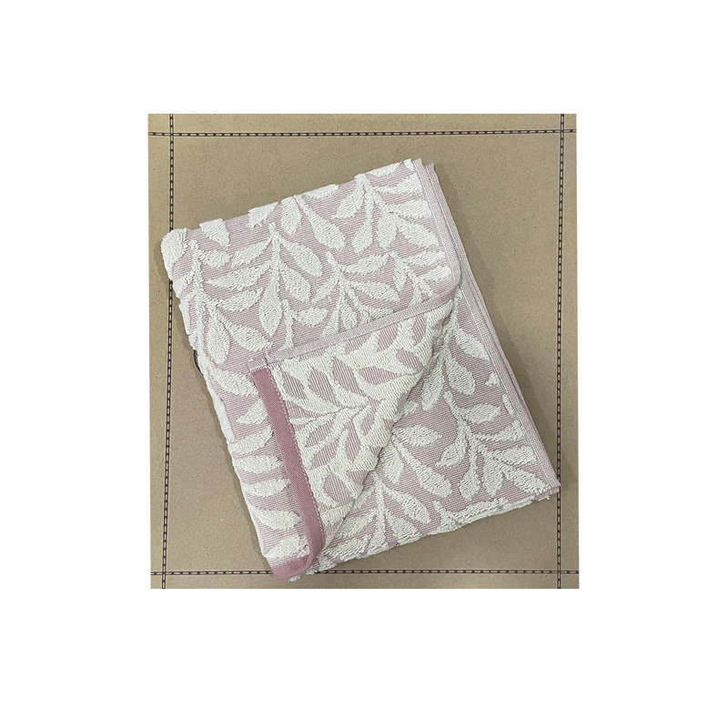 Simple serviette Chestirad, Rose / blanc