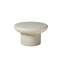 Table d'appoint moderne 31,50 po x 31,50 po x 17,72 po, table d'appoint ronde en fibre de verre crème texturée pour salon et bureau, aucun assemblage requis.