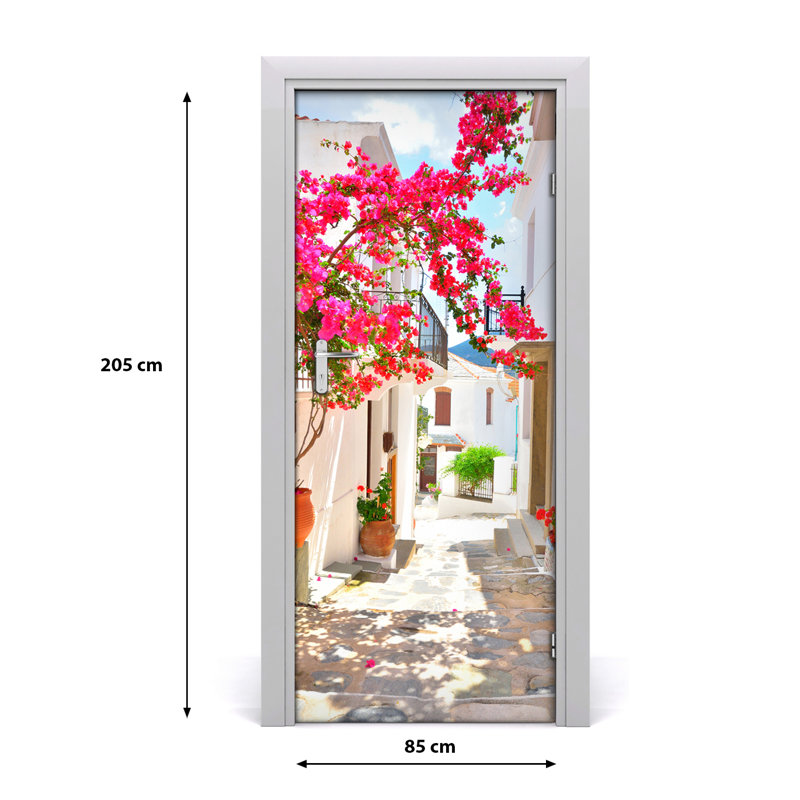 On The Streets Of Greece Door Decal