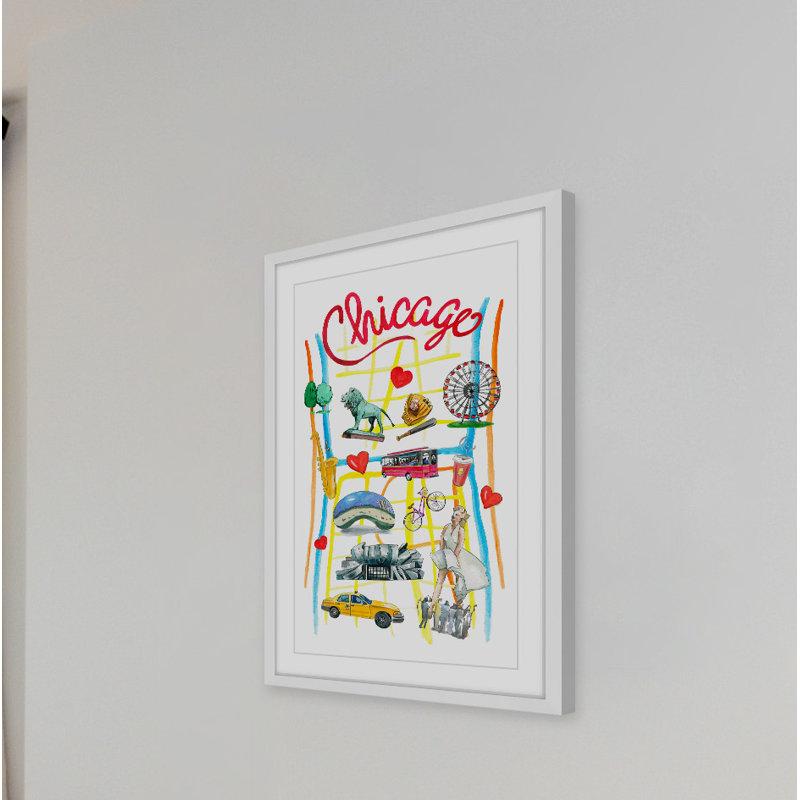 Exciting Chicago - Single Picture Frame Painting, 61cm H x 41cm W