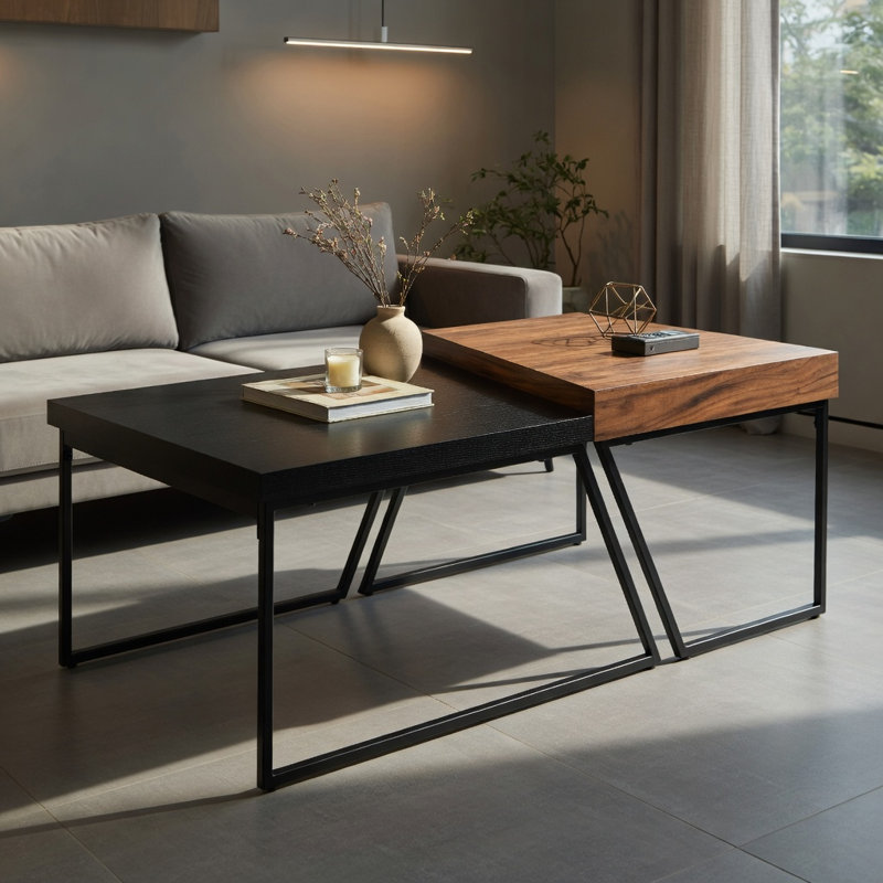 Ensemble de tables basses 2 pièces Hommoo