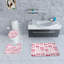 Ensemble de 4 rideaux de douche cerise