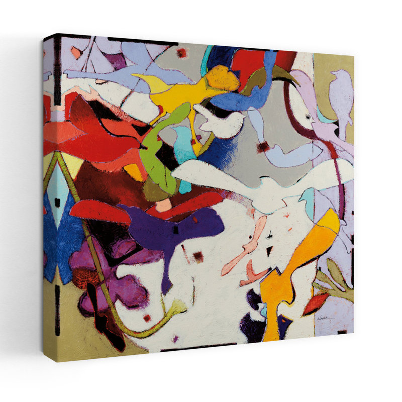 Swoops Abstract Contemporary Art, 18" H x 18" W