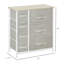 Unité de rangement à 7 tiroirs avec tiroirs et bacs en tissu avec structure en métal pour la chambre à coucher