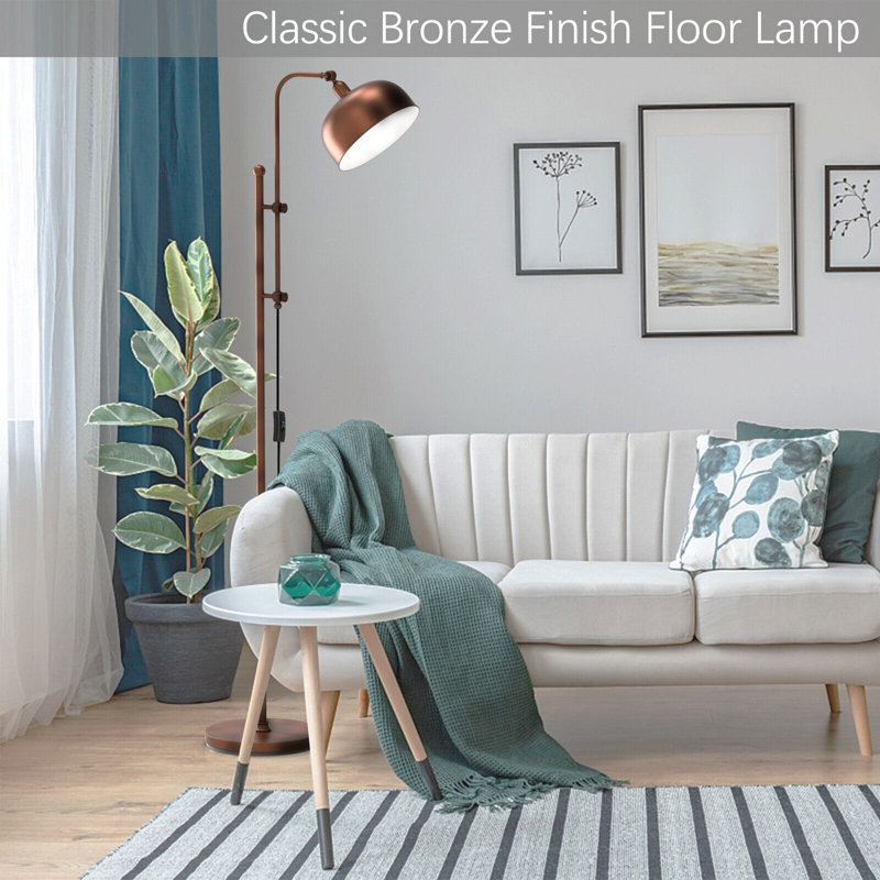 166cm Bronzed Task Floor Lamp