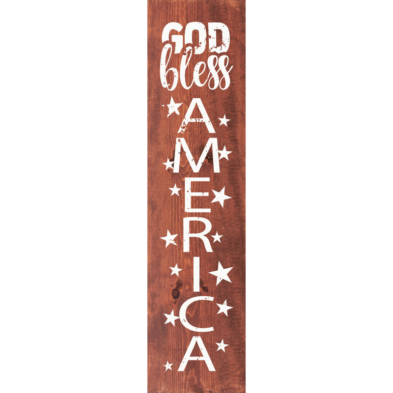 God Bless America (Flatedge vertical), Châtaignier / blanc