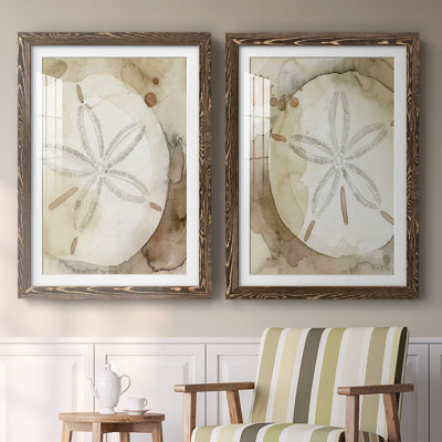 «Dry Sand Dollar I», reproduction encadrée de qualité supérieure - prête à être suspendue