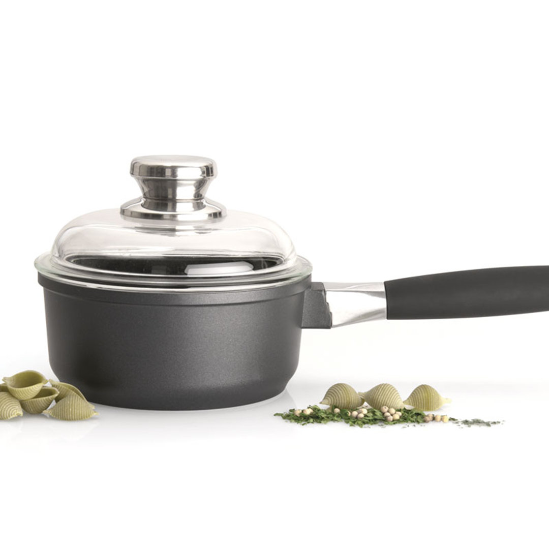 BergHOFF EuroCAST Non-Stick Ceramic Aluminum Saucepan with Glass Lid BergHOFF 