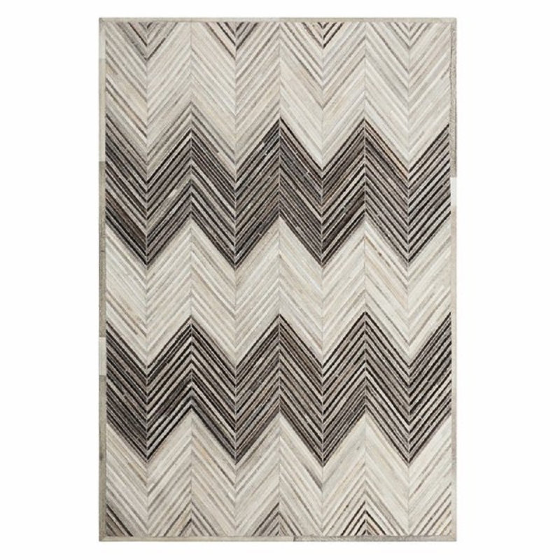 Johansen Chevron Cowhide Hand Woven Area Rug, Rectangle 140 x 200cm