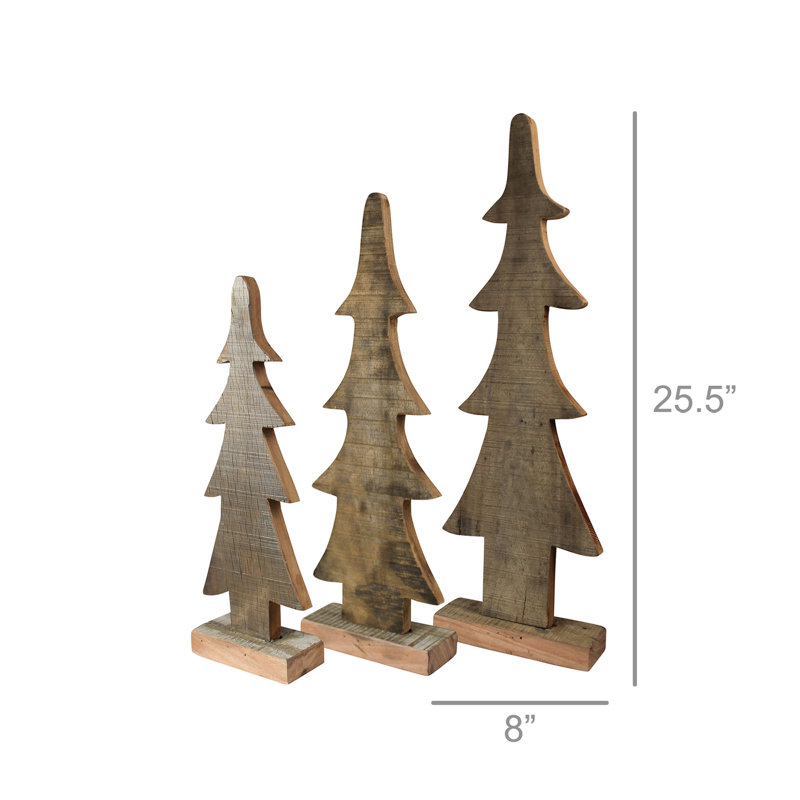 Arbres de Noël en bois - ensemble de 3
