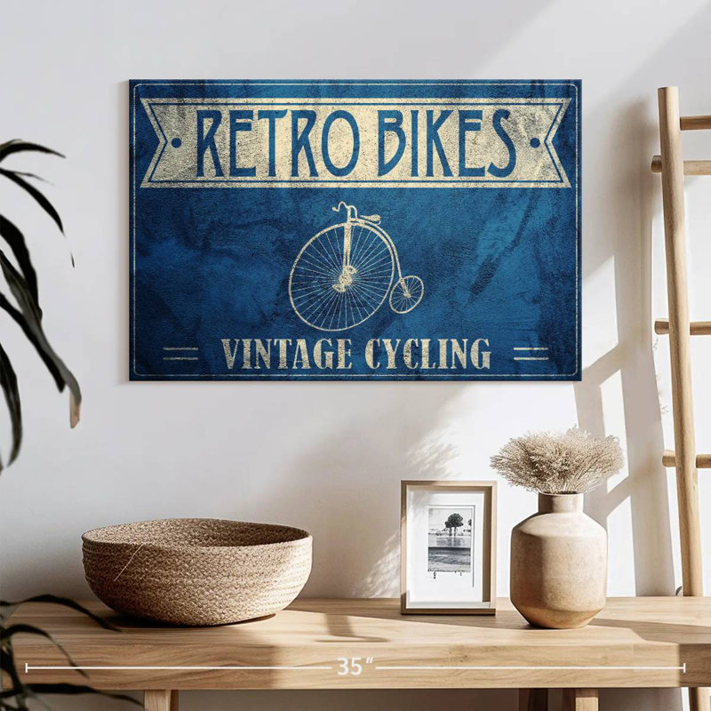 Mehar Retro Bikes Typography, 16" H x 24" W