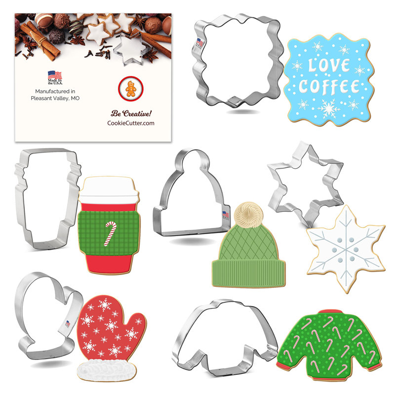 Ensemble de coupe-biscuits 6 pièces Cookciutter.Com Winter Cozy Night