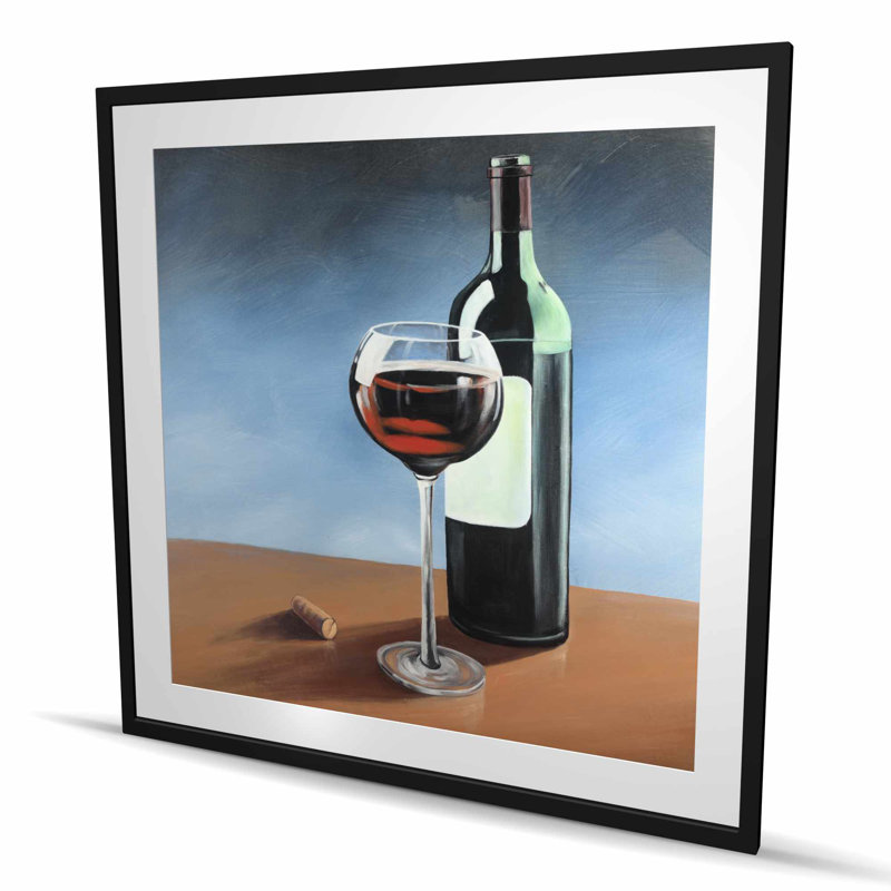 Bouteille de bourgogne avec verre à vin - décor gastronomique