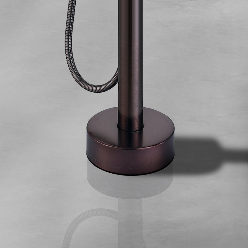 High Arch Single-Handle Freestanding Tub Faucet Bathtub Filter With Handheld Shower In Venetian, Oil Rubbed Bronze