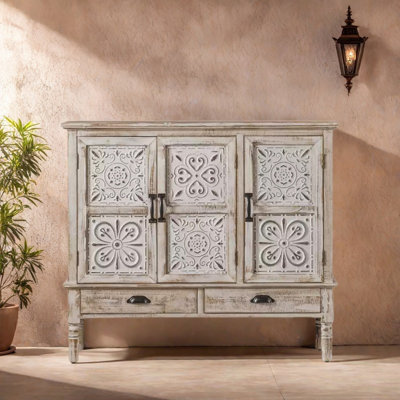American-style retro antique carved cabinet