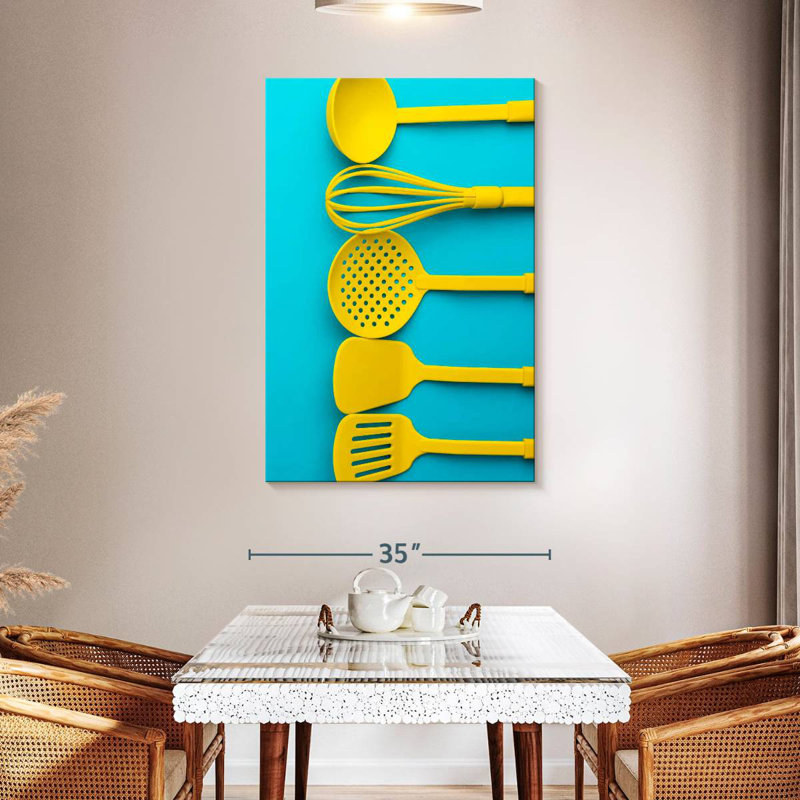 Outils de cuisine jaune Senne, H 48 po x l 32 po