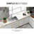 10 Inch Deep Undermount Stainless Steel Sink - 304 Steel, 30"X18", 16 Gauge, With X-Shaped Water Guide And Included Installation Instruction 30 Deep, R10 Rounded Corner Drain Assembly Template