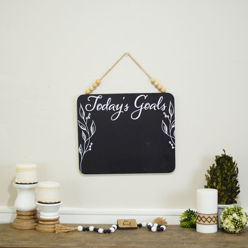 Tableau noir suspendu en bois 14 po