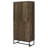 Gunderson Rustic Oak and Gunmetal 8-Shelf Accent Cabinet