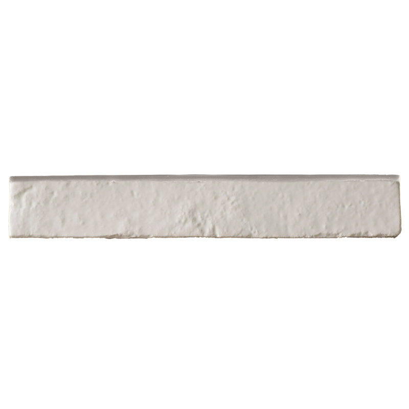 Virtuo Off-White Glossy Ceramic Bullnose Tile Trim