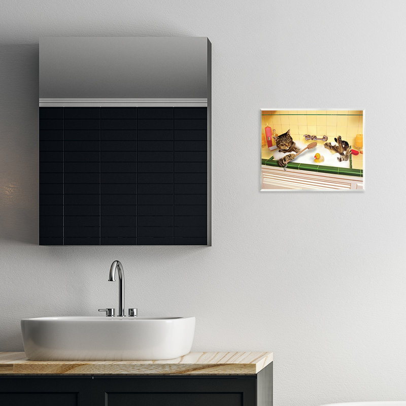 «Cat Bathing in Tub», art mural par Lund Roeser