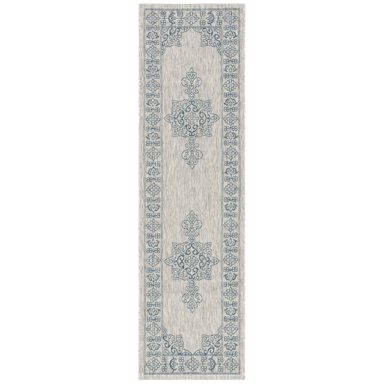 Arneshia Southwestern Aqua Indoor/Outdoor Area Rug