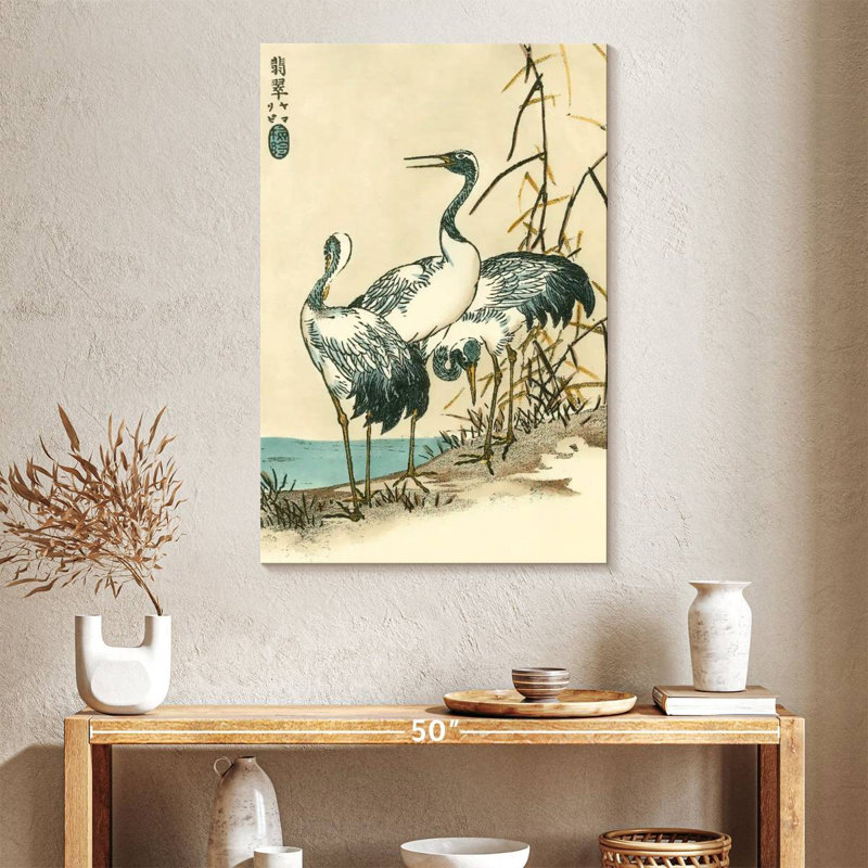 Brampt Oriental Crane II, 39" H x 26" W