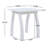 White PU Rectangular End Table