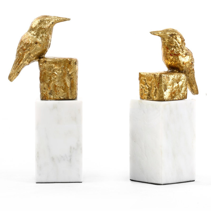 2 Piece Finch Figurine Set