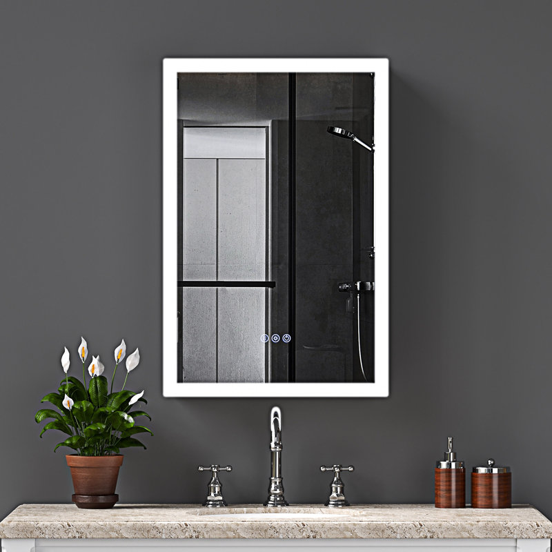 Armoire de salle de bain à DEL avec miroir, H 5,31 po x l 20,01 po x P 30,01 po