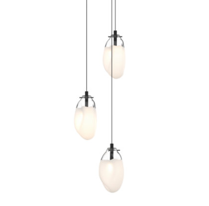Liquid 3 - Light Pendant, Poured White, 10.75" H x 14" W x 14" D