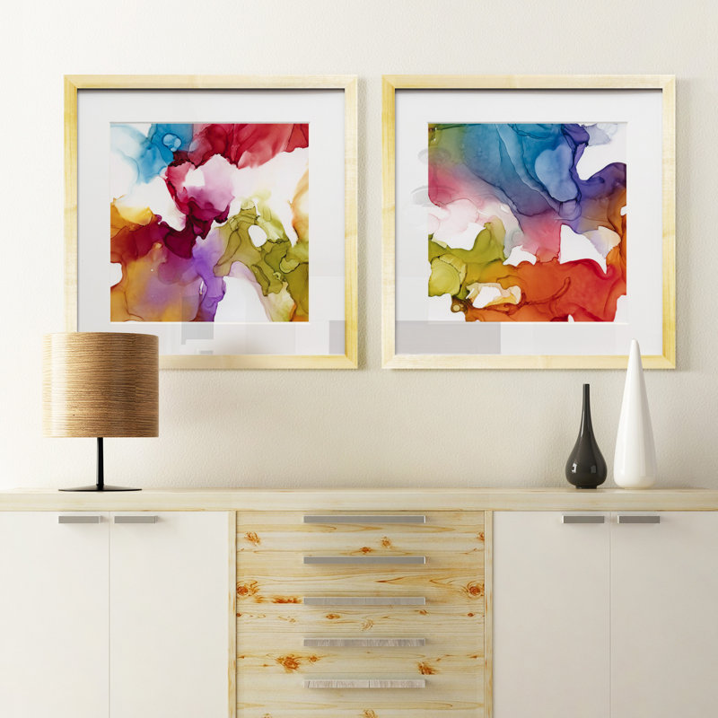 Spectrum Colors I, ensemble de 2 reproductions d’art encadrées sur papier