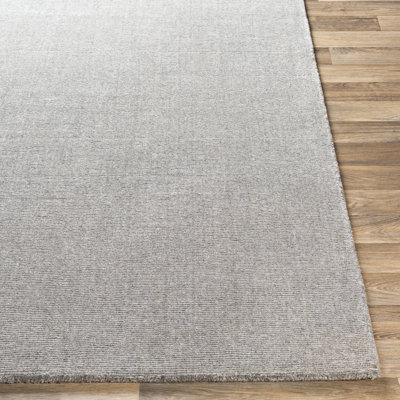 Dingman Hand-Tufted Wool Gray Area Rug