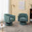 Murrow Velvet Swivel Barrel Chair-409425053
