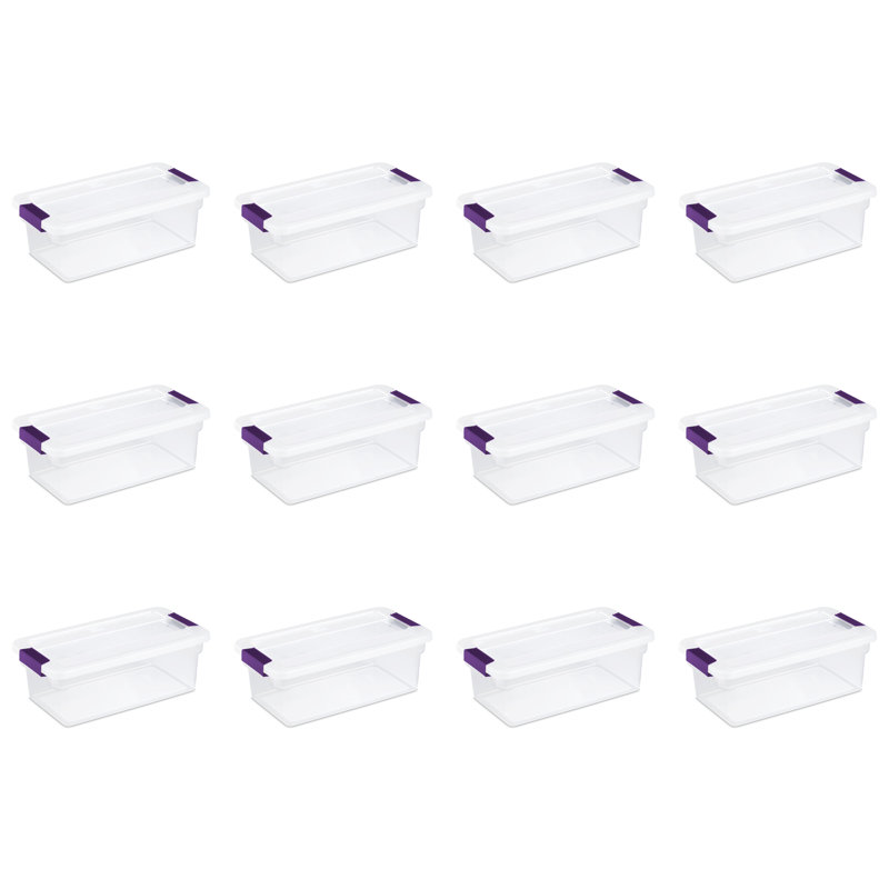 Sterilite Clear View Storage Container Tote w/ Latching Lid