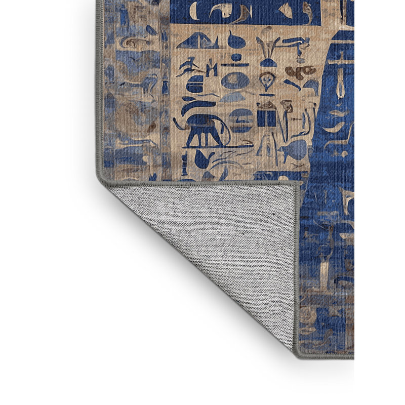 Tapis gris lavable à la machine, Carré 7 pi