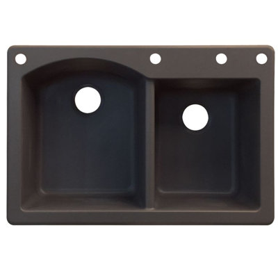 Aversa 33'' L Double Bowl Granite Kitchen Sink