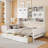 Wooden Daybed With 2 Drawers, And All-In-One Cabinet And Shelf-114530489-114530487
